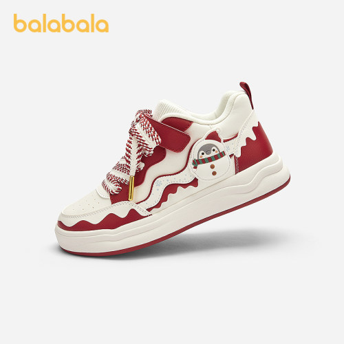 【balaOne】巴拉巴拉童鞋儿童板鞋女童小白鞋春秋2025新款透气鞋