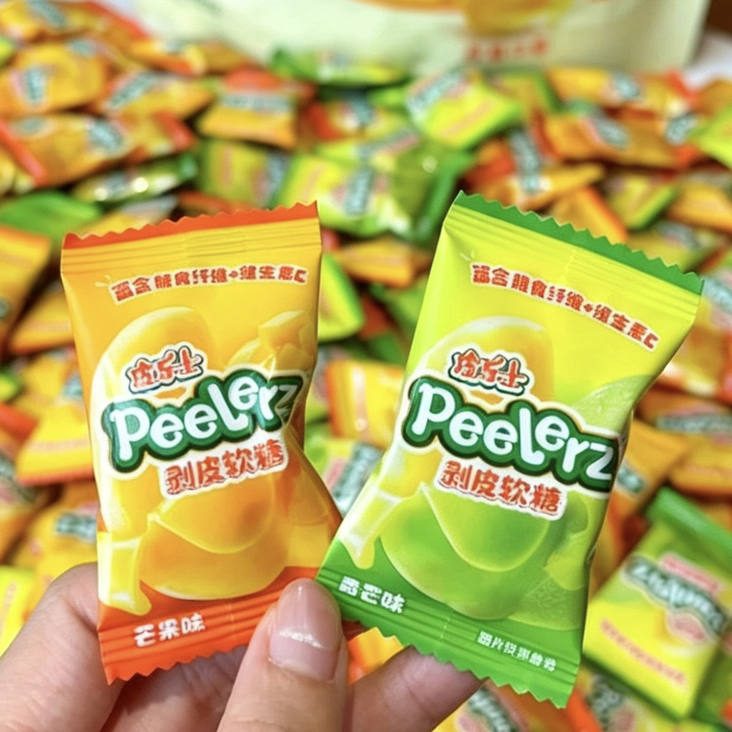会员超市代购阿麦斯皮乐士剥皮软糖儿童休闲零食糖果青芒果味散装