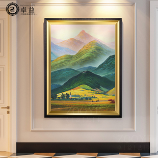 饰画 装 墙画玄关过道风景招财壁画欧式 巨人山风水靠山客厅现代美式