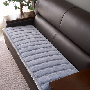 简约办公沙发垫秋冬真皮沙发垫防滑商务沙发垫子毛绒垫子保暖椅垫