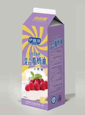 妙可芙0蔗糖混合脂淡乳牛乳奶油烘焙裱花低甜蛋糕