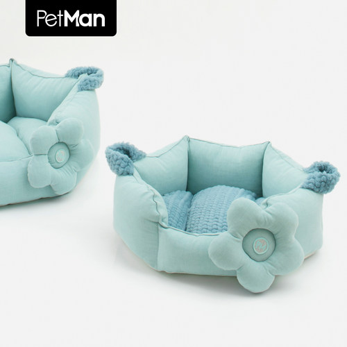 育婴级棉纱一体花瓣窝猫狗通用