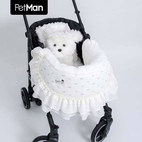 PetMan宠物推车围挡垫子靠垫棉纱面料猫狗推车出行配件外出伴侣