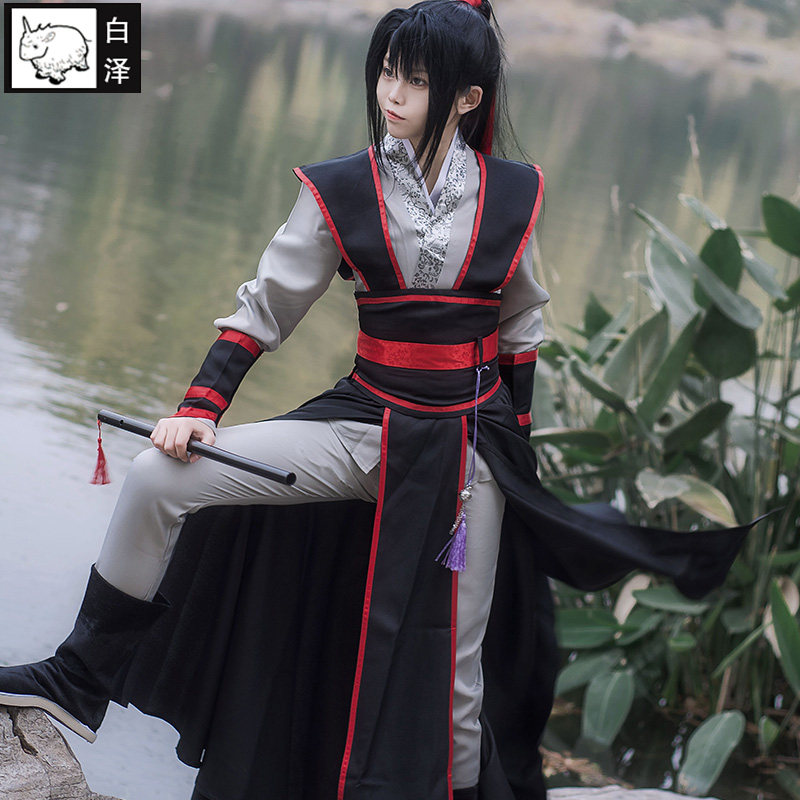 白泽魔道魏晋风格汉服无羡cos服全套复古装少年阿羡二次元cosplay