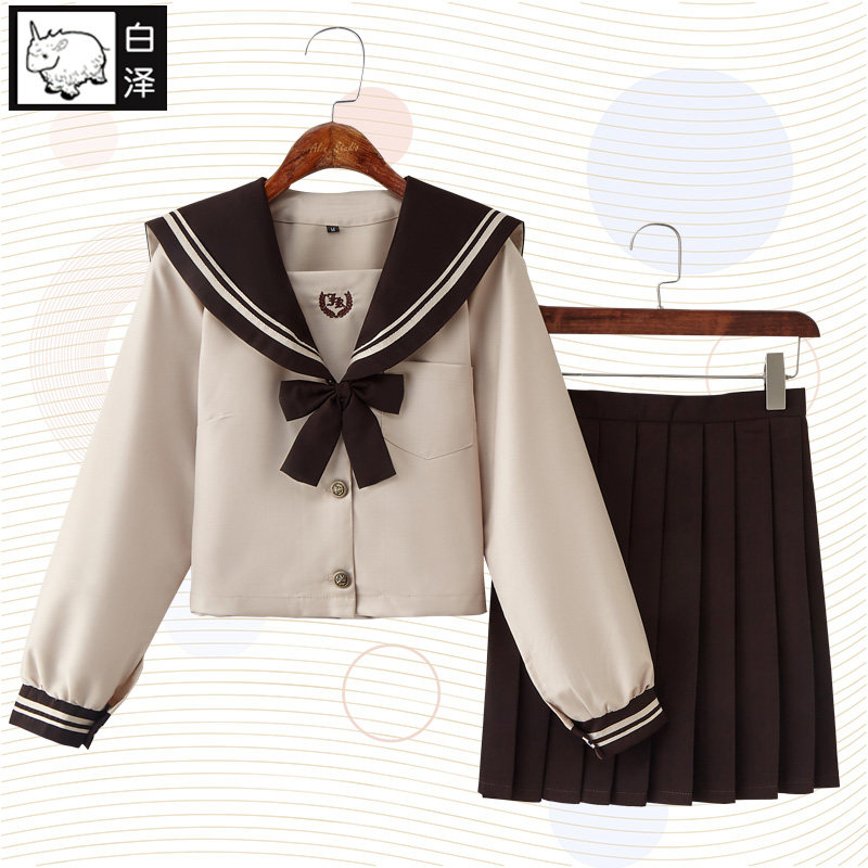 白泽日式jk制服女高中生校服cosplay女装软妹服可爱萌妹百褶裙子
