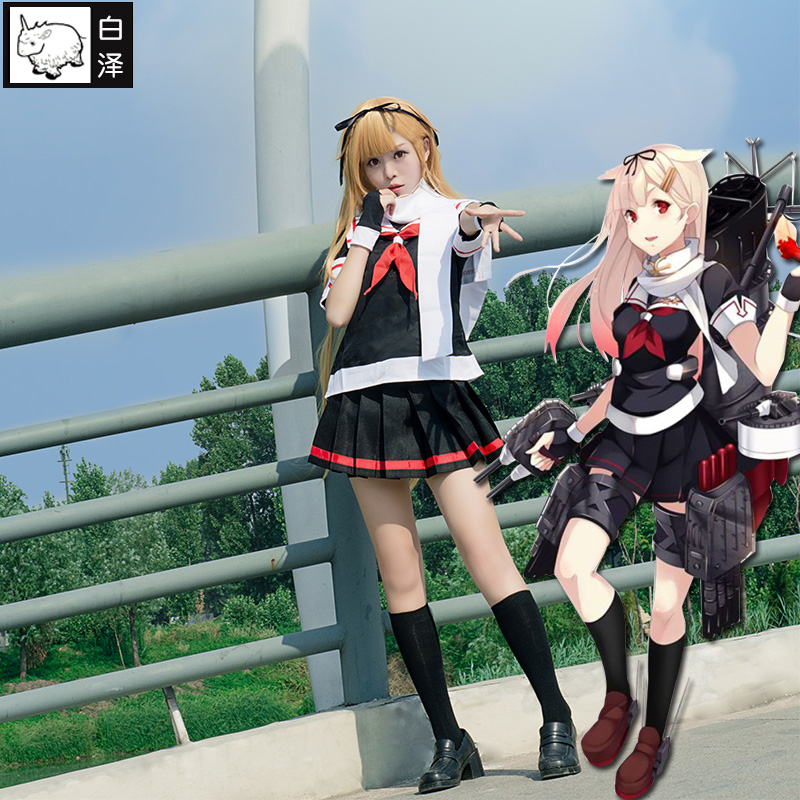 白泽动漫舰队舰娘夕立改二COS服