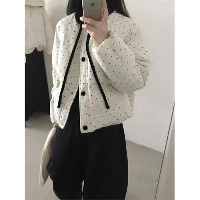 韩系时尚气质波点保暖棉