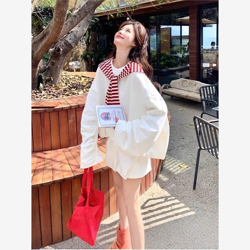 夏季穿搭套装女大码胖mm条纹披肩卫衣短裤韩系减龄休闲时尚两件套