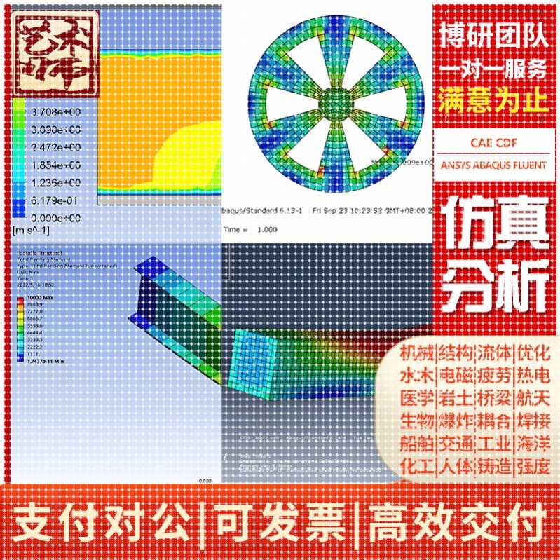 专业abaqus fluent ansys  cfd 彷真 制作 有限元 分析 代做