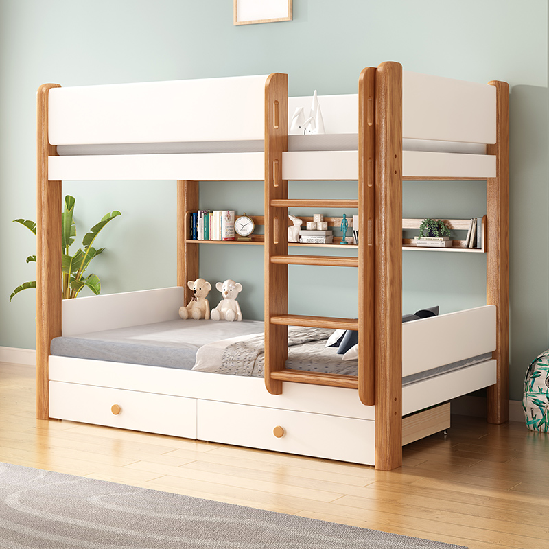上下床双层床全实木高低床小户型大人两层子母床上下铺木床儿童床