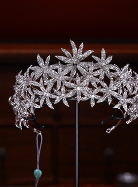 ETE新款新娘婚纱礼服配饰合金皇冠设计风气质百搭主纱发饰17715