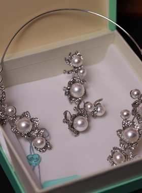 ETE正品新款日韩婚礼水钻珍珠锁骨链新娘礼服跟妆时尚项链17466