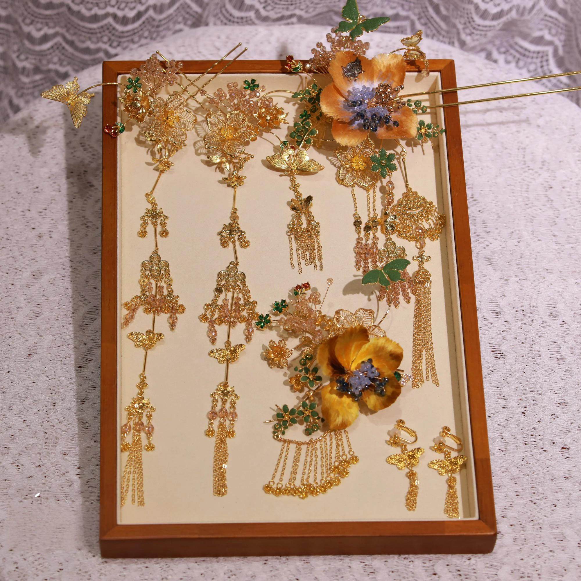 ETE金色系秀禾套装长流苏发簪叠戴精致减龄发饰13092,饰品/流行首饰/时尚饰品新,发饰,淘宝优惠券,粉丝福利购,淘宝优惠卷