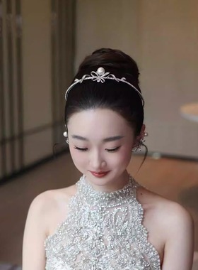 ETE正品婚纱礼服精致小巧公主甜美可爱气质珍珠百搭发箍皇冠17491