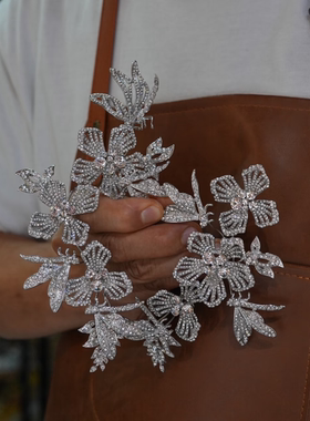 ETE新款婚纱礼服水钻侧边夹气质百搭精致发饰主纱婚嫁饰品17847