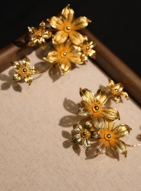ETE正品金色花朵新娘百搭中式侧边夹敬酒 龙凤褂侧边夹12894