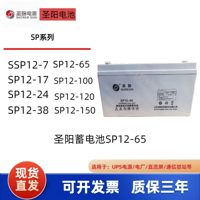 圣阳蓄电池SP12-100 12V7AH 24AH 38AH 65AH 120AH 150AH 200AH