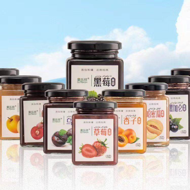 新疆伊犁特产果酱 多种口味 苹果杏子树莓野酸梅无花果酱瓶装包邮