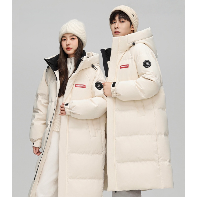 2025年冬季新款过膝连帽中长款男女棉服宽松加厚保暖情侣棉衣外套