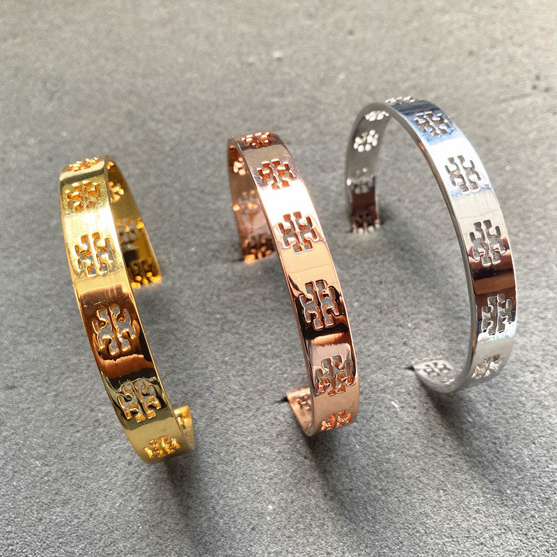 TORYBURCH托丽伯奇高级感开口亮面金色手镯精致时尚百搭TB手镯女|msdalam kategori Aksesori/Barang Kemas Fesyen, gelang - dari Buy2taobao.com untuk memberikan perkhidmatan ejen Taobao profesional membeli