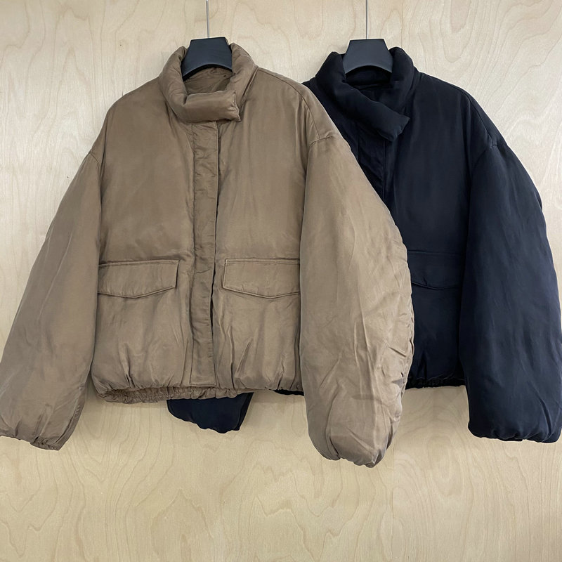 欧洲站2025冬季女装立领拉链磁吸扣铜氨丝95鹅绒羽绒服外套731401
