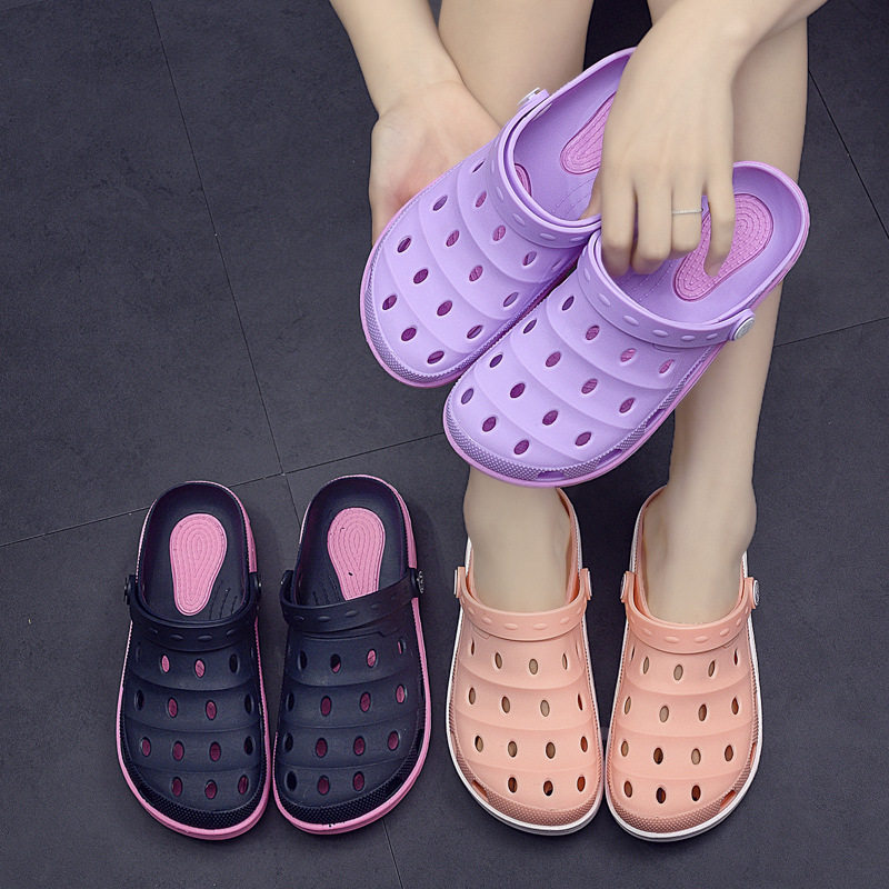 越南洞洞鞋男纯乳胶凉鞋女硅胶两用凉拖鞋情侣旅游度假橡胶沙滩鞋,流行男鞋,包头拖,淘宝优惠券,粉丝福利购,淘宝优惠卷