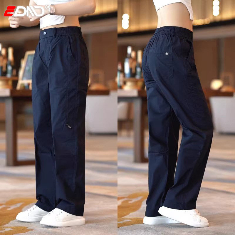 高端直筒休闲裤男士2026新款夏季薄款男裤垂感宽松运动裤子男款潮