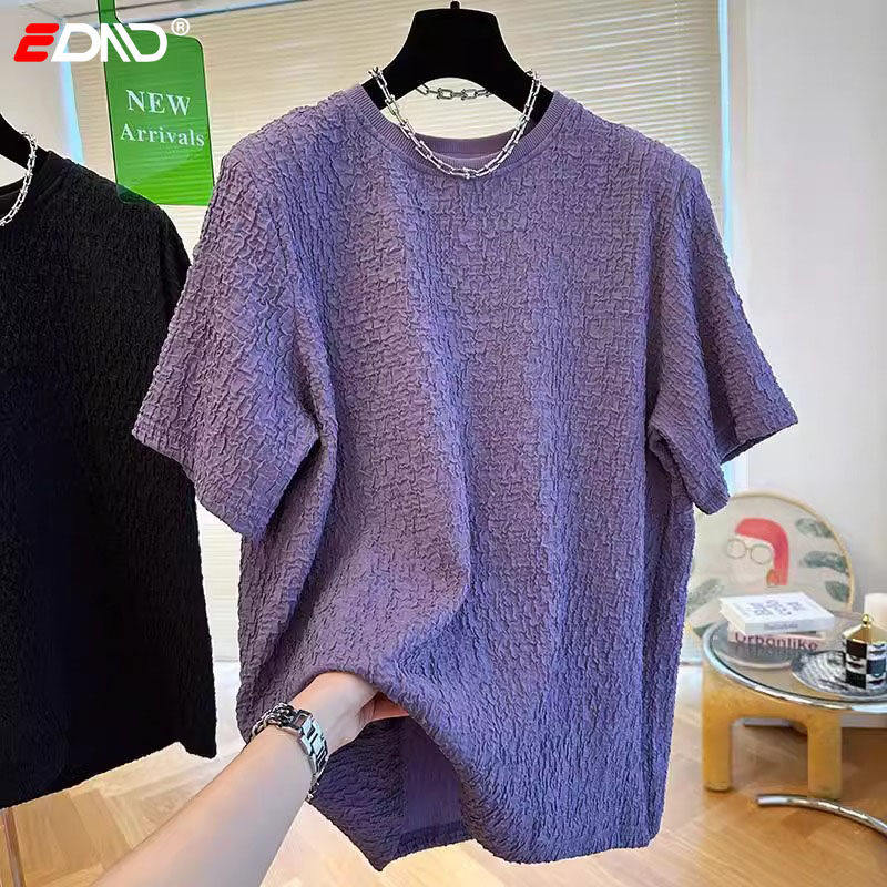 高级感男士短袖T恤2026夏季新款潮牌慵懒风垂感痞帅上衣短袖男款