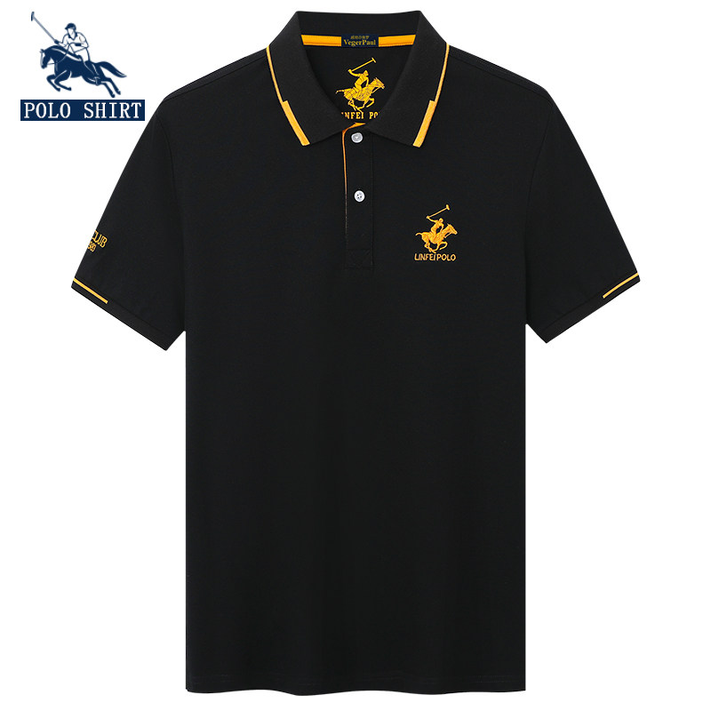 专柜正品保罗 POLO衫男士短袖T恤夏季纯棉翻领宽松体恤丅高端半袖