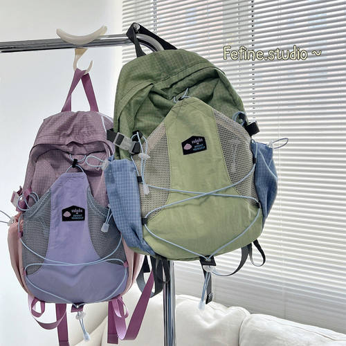 法国专柜MK NB 双肩包男女运动旅行背包学生书包休闲轻量化登山包