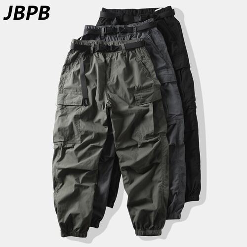JBPB品牌专柜日系复古宽松阔腿工装裤速干老爹裤男士束脚休闲长裤
