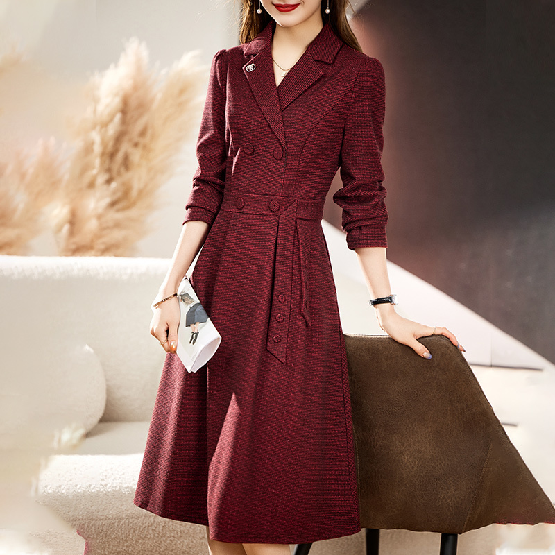 Capacity Kiss高端喜婆婆婚宴装秀禾服酒红色减龄妈妈礼服连衣裙