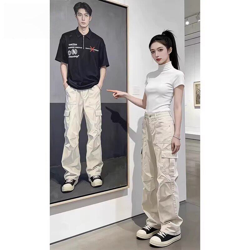 美式直筒工装裤男夏季薄款潮牌速干户外伞兵裤子高级感运动休闲裤