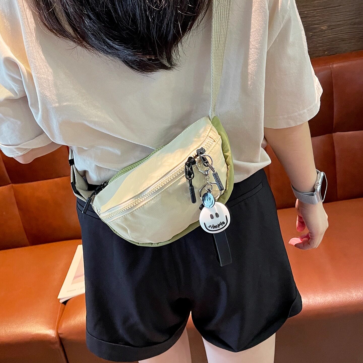 法国DUDK新款迷你户外斜挎胸包女高级感马鞍包通勤百搭单肩饺子包