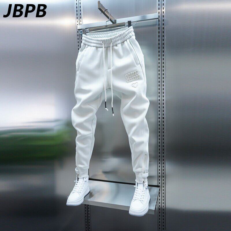 JBPB品牌专柜高端卫裤春季新款潮牌束脚运动裤男士休闲小脚长裤子