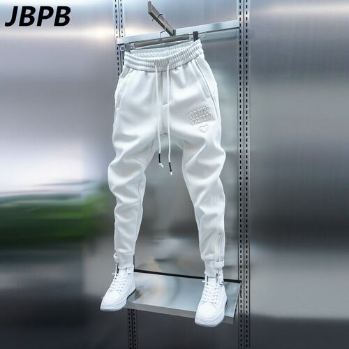 JBPB品牌专柜高端卫裤春季新款潮牌束脚运动裤男士休闲小脚长裤子