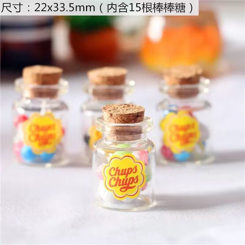 DIY迷你罐装彩色棒棒糖配件图片
