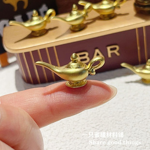 阿拉丁神灯娃娃屋迷你微缩场景摆件diy奶油胶手机壳停车牌配件