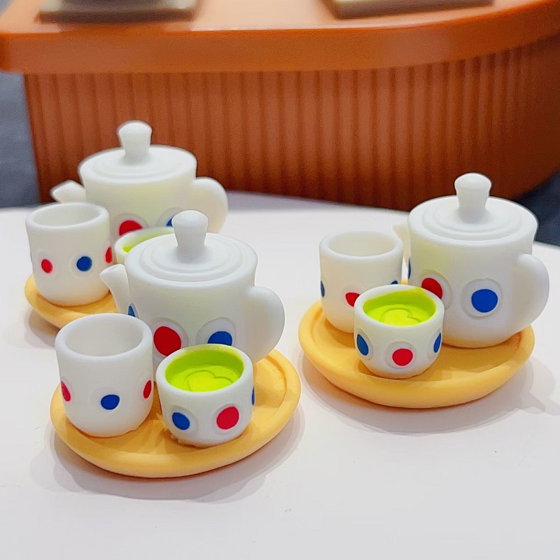 diy立体茶壶四件套树脂配件