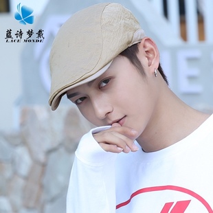 秋冬2025新款帽子男款鸭舌帽休闲贝雷帽画家帽个性潮情侣前进帽