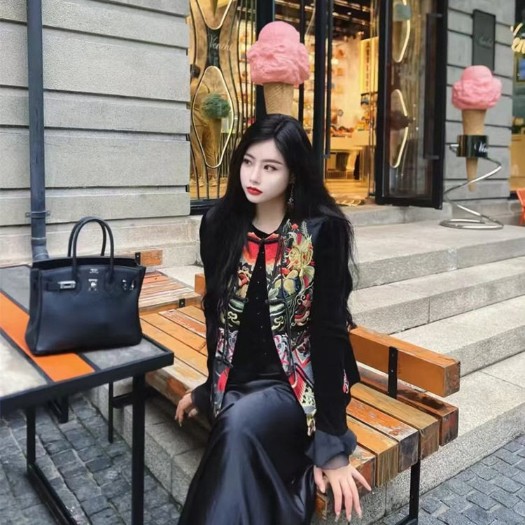 【吉祥】国潮新中式马甲女高级感重工刺绣醋酸马夹坎肩春秋季新款