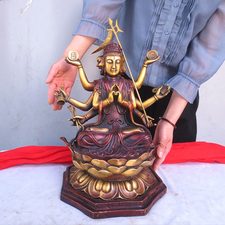 纯铜斗姆元君供奉神像