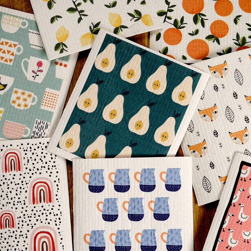 超好用北欧木浆棉抹布环保洗碗巾洗碗布厨房清理沥水杯垫吸水纸巾,厨房/烹饪用具,其它,淘宝优惠券,粉丝福利购,淘宝优惠卷