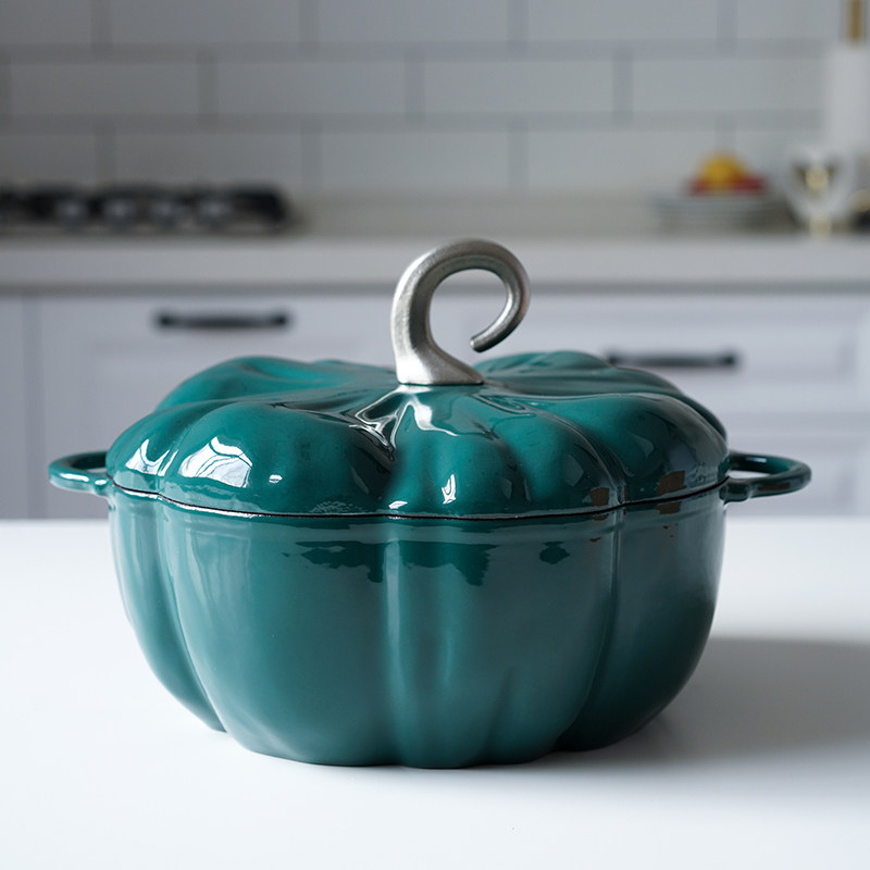 南瓜型铸铁珐琅炖锅 出口蓝绿色24cm汤锅搪炖锅煲仔饭锅焖烧锅|ruв категории кухня/посуда, посуда, горшок/горшок/чайник, суп - от Buy2taobao.com для оказания профессиональной услуги покупки агента Taobao
