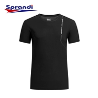 (Chụp ảnh gấp 3,5) Trang phục thể thao Spandy Áo thun nam thoáng khí cổ tròn tay ngắn tay ngắn nam T0 - Áo phông thể thao áo thun the thao nam 