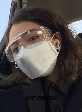 防雾护目镜防飞沫防尘飞溅全封闭一体全框透明骑车防风防飞沙眼镜