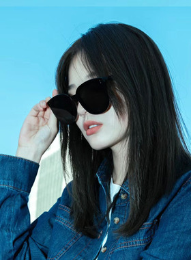 复古亮黑大框韩版男女偏光太阳镜
