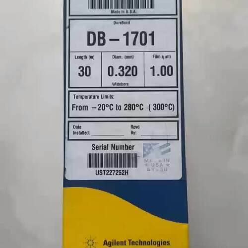 议价123-0733E 安捷伦色谱柱 DB-1701 30m 0.32mm 1.00μm维修
