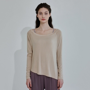 宽松显瘦跑步运动健身服上衣外搭 女春秋冬侧开衩薄款 瑜伽罩衫 长袖