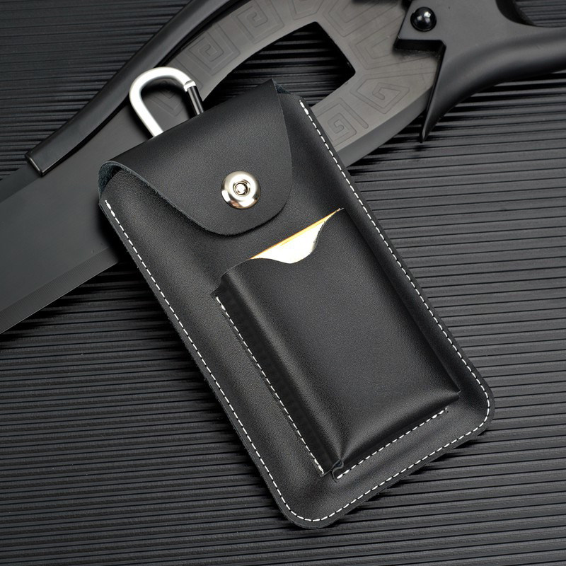 新款手机腰包男士工地干活手机皮套可放烟盒挂钥匙穿皮带户外专用